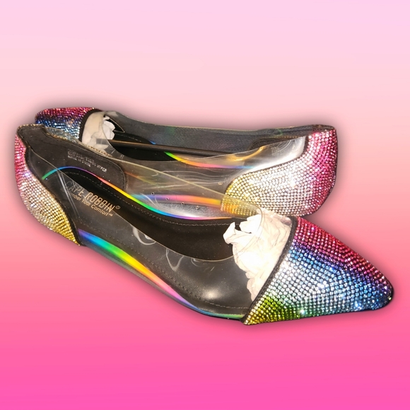 Cape Robbin Rainbow Rhinestone Flats size 9 - Picture 1 of 2